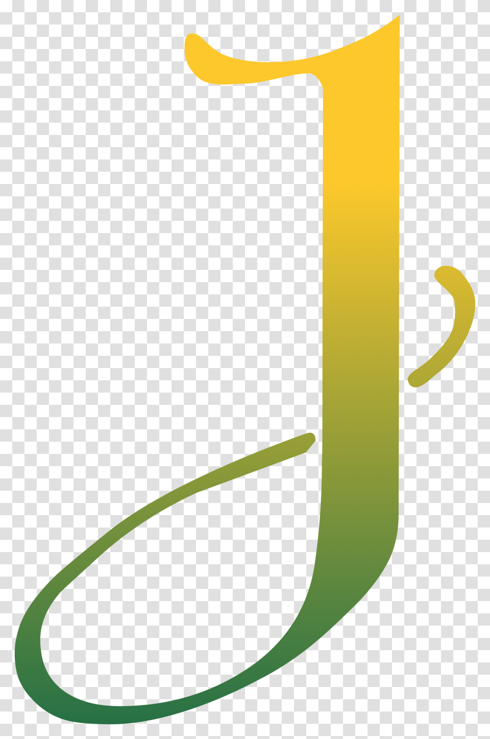 Letter J Clip Art Letras Verde E Amarelo, Plant, Vegetable, Food Transparent Png