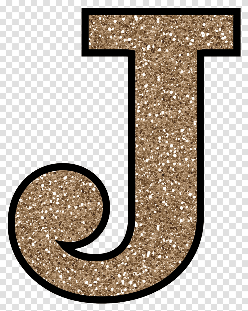 Letter J Gold Glitter Letter J, Alphabet, Text, Symbol, Cross Transparent Png