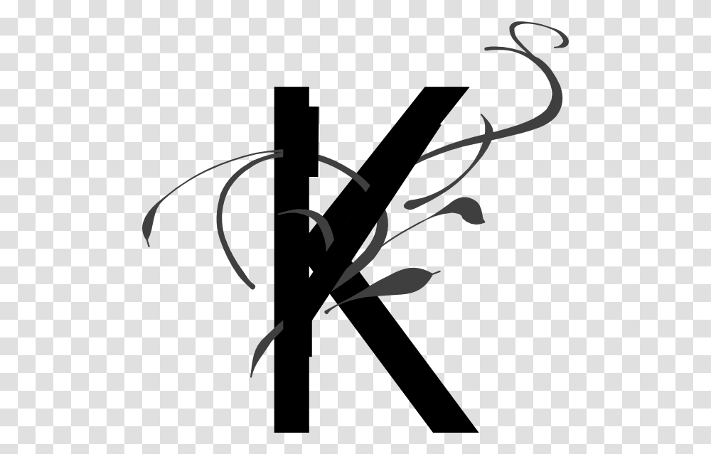 Letter K Fancy Letter K, Label, Stencil, Bow Transparent Png