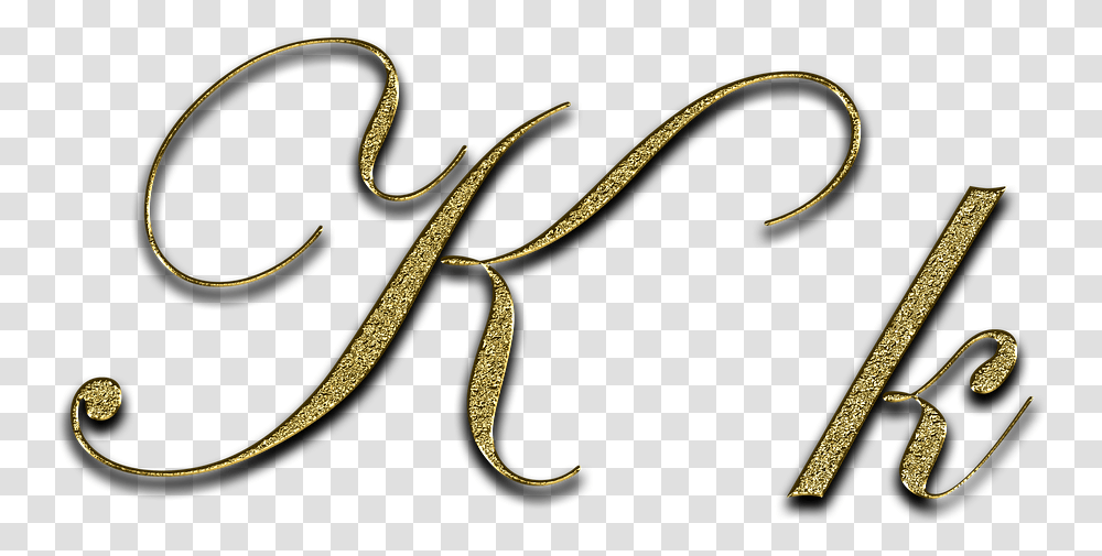 Letter K Gold Font Letter K Write Type Fonts Kamryn In Cursive, Animal, Reptile, Snake Transparent Png