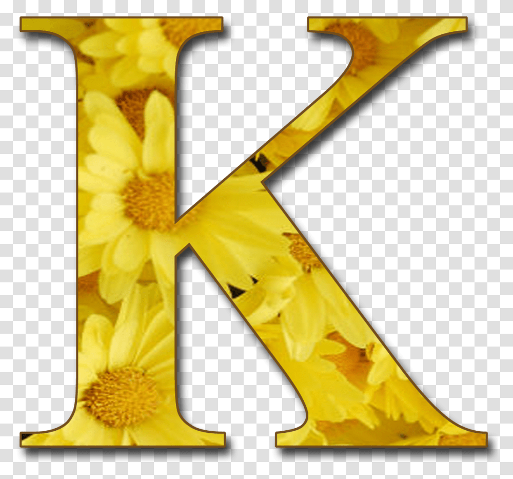 Letter K In Yellow, Plant, Flower, Blossom Transparent Png