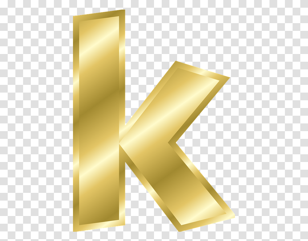 Letter K Lowercase Letter K Gold, Text, Gold Medal, Trophy Transparent Png