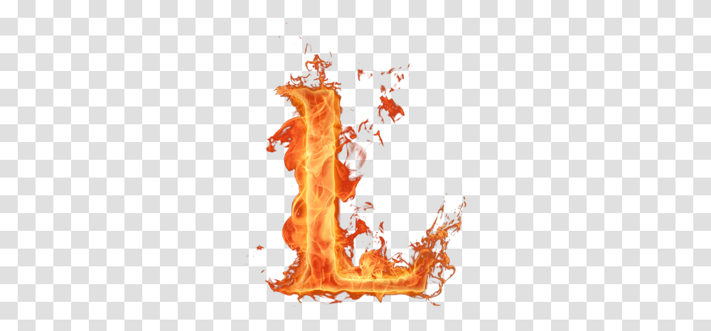 Letter L Fire Letter L, Bonfire, Flame Transparent Png