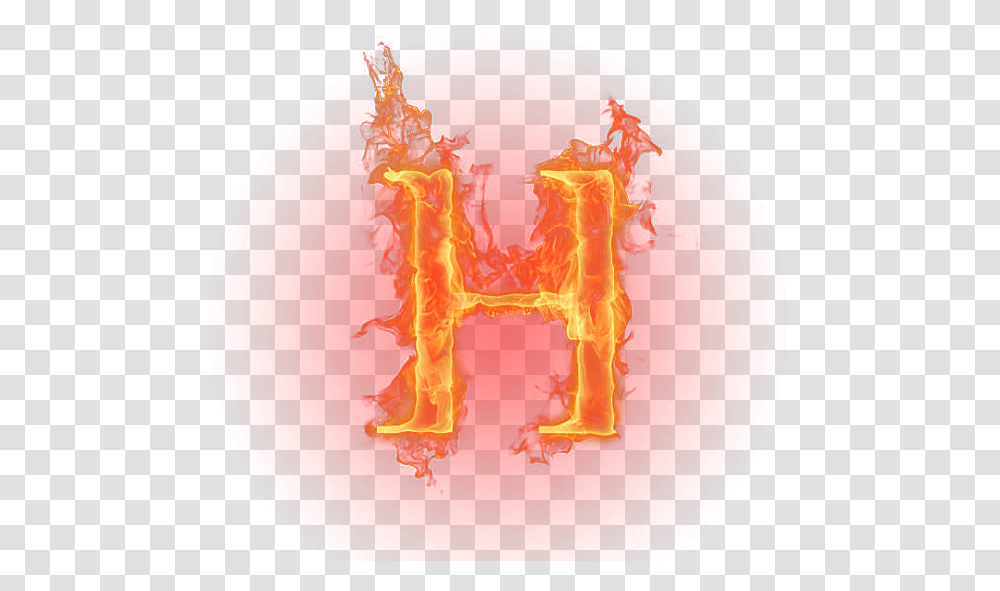 Letter Light Fire Letter H, Bonfire, Flame, Text, Frisbee Transparent Png