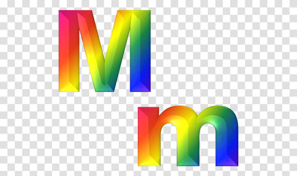 Letter M 3d Abc Alphabet Rainbow Gradient Bright Clipart Letters M, Light, Lighting Transparent Png