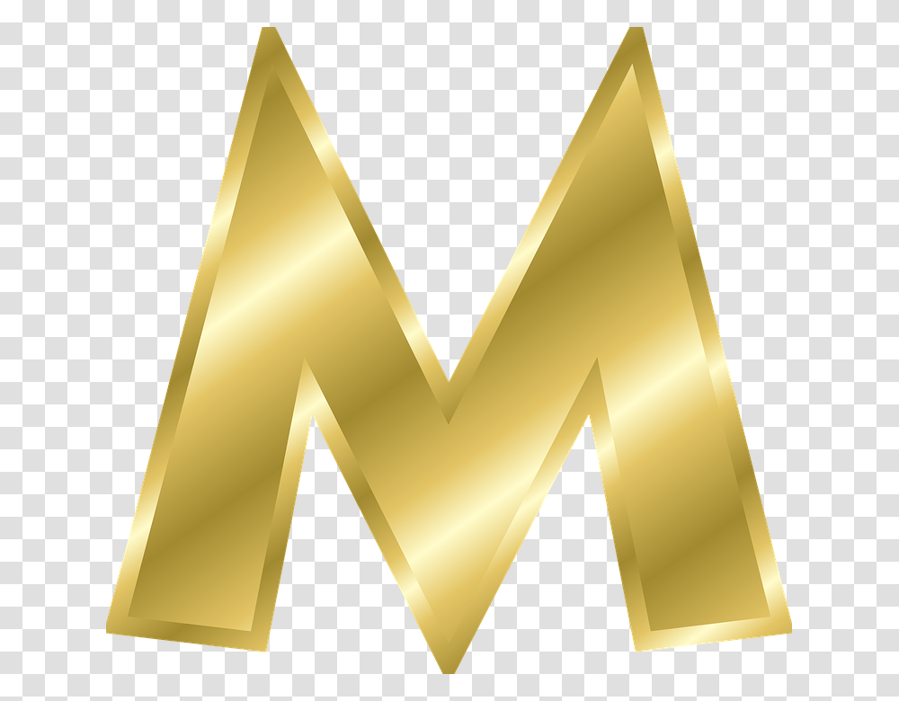 Letter M, Alphabet, Gold Transparent Png