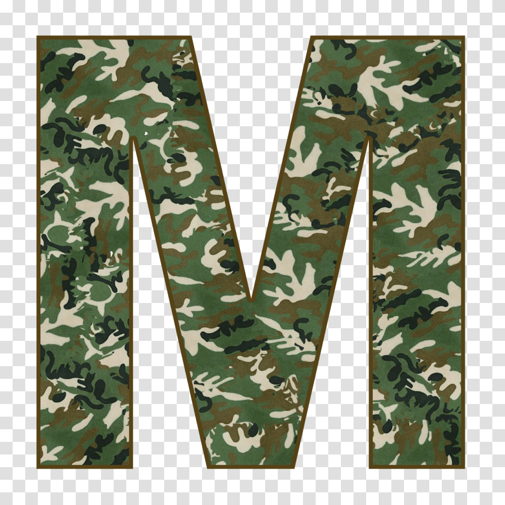 Letter M, Alphabet, Military Uniform, Rug, Camouflage Transparent Png