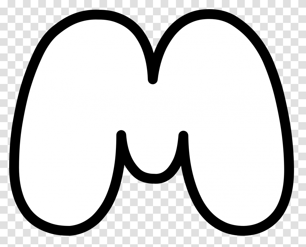 Letter M, Alphabet, Mustache, Stencil, Heart Transparent Png