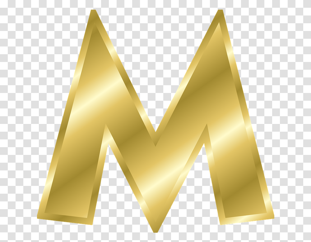 Letter M Capital M In Gold Letters, Symbol, Text, Number, Trophy Transparent Png