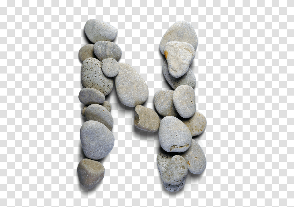 Letter N Of The Spa Stones Font Pebble, Rock Transparent Png