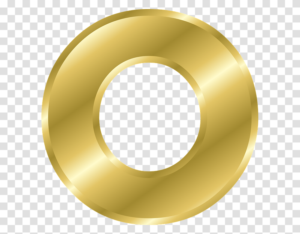 Letter O, Alphabet, Gold, Life Buoy Transparent Png