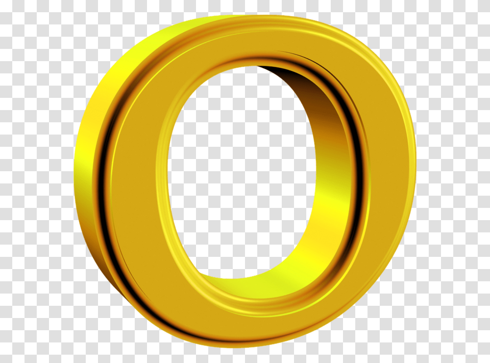 Letter O, Alphabet, Gold, Tape Transparent Png