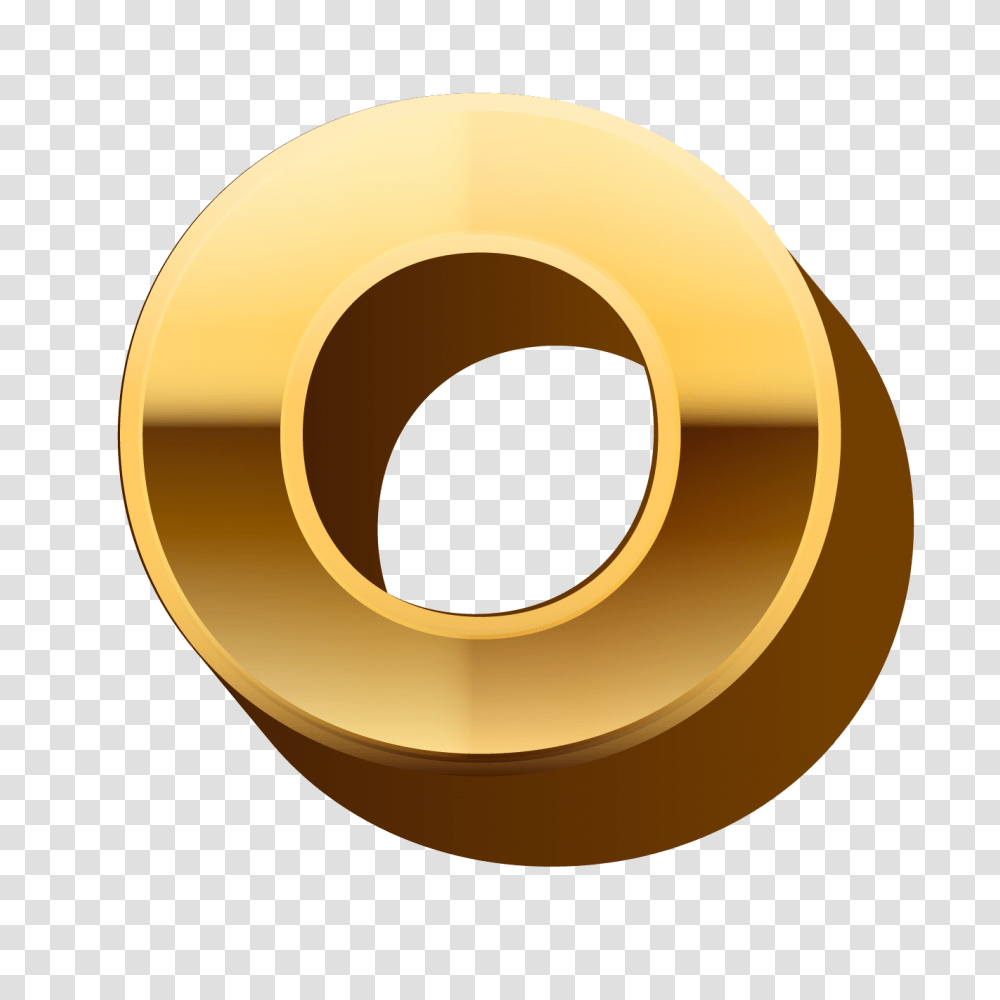 Letter O, Alphabet, Gold, Tape, Label Transparent Png