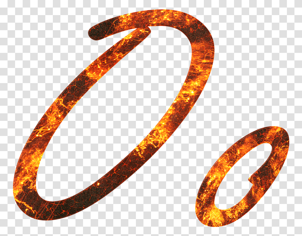 Letter O Fire O, Rust, Snake, Reptile, Animal Transparent Png