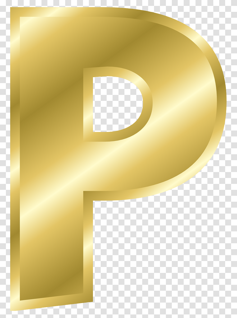 Letter P, Alphabet, Lamp, Gold Transparent Png