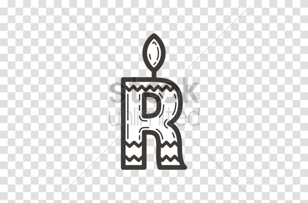 Letter R In Candle Design Vector Image, Alphabet, Armor Transparent Png