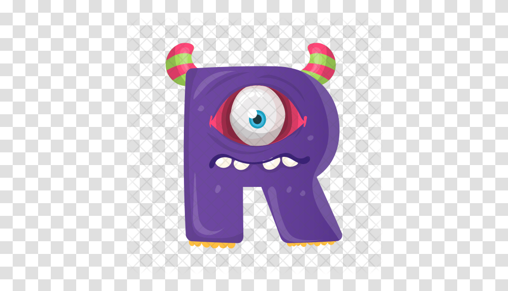Letter R Monster Icon Cartoon Monster Letter R, Toy, Team Sport, Sports Transparent Png
