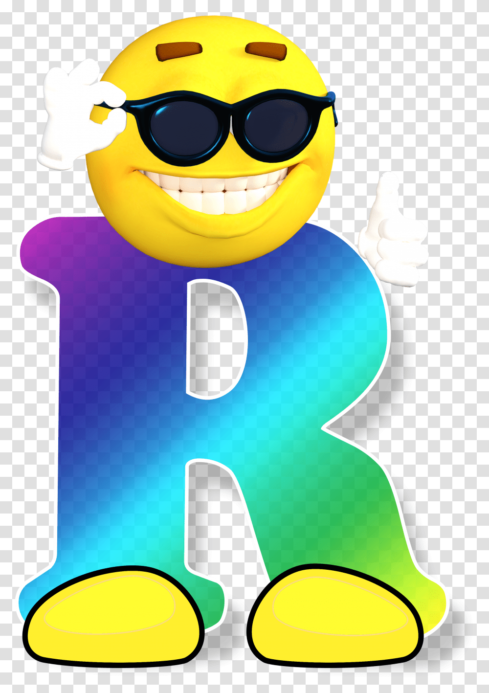 Letter R With Emoticon Face Abc Emoji Alphabet, Sunglasses, Accessories, Accessory, Text Transparent Png