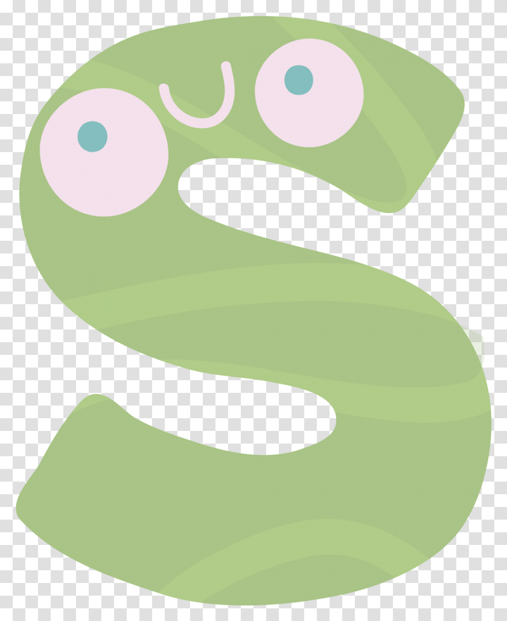 Letter S Cartoon, Green, Label Transparent Png