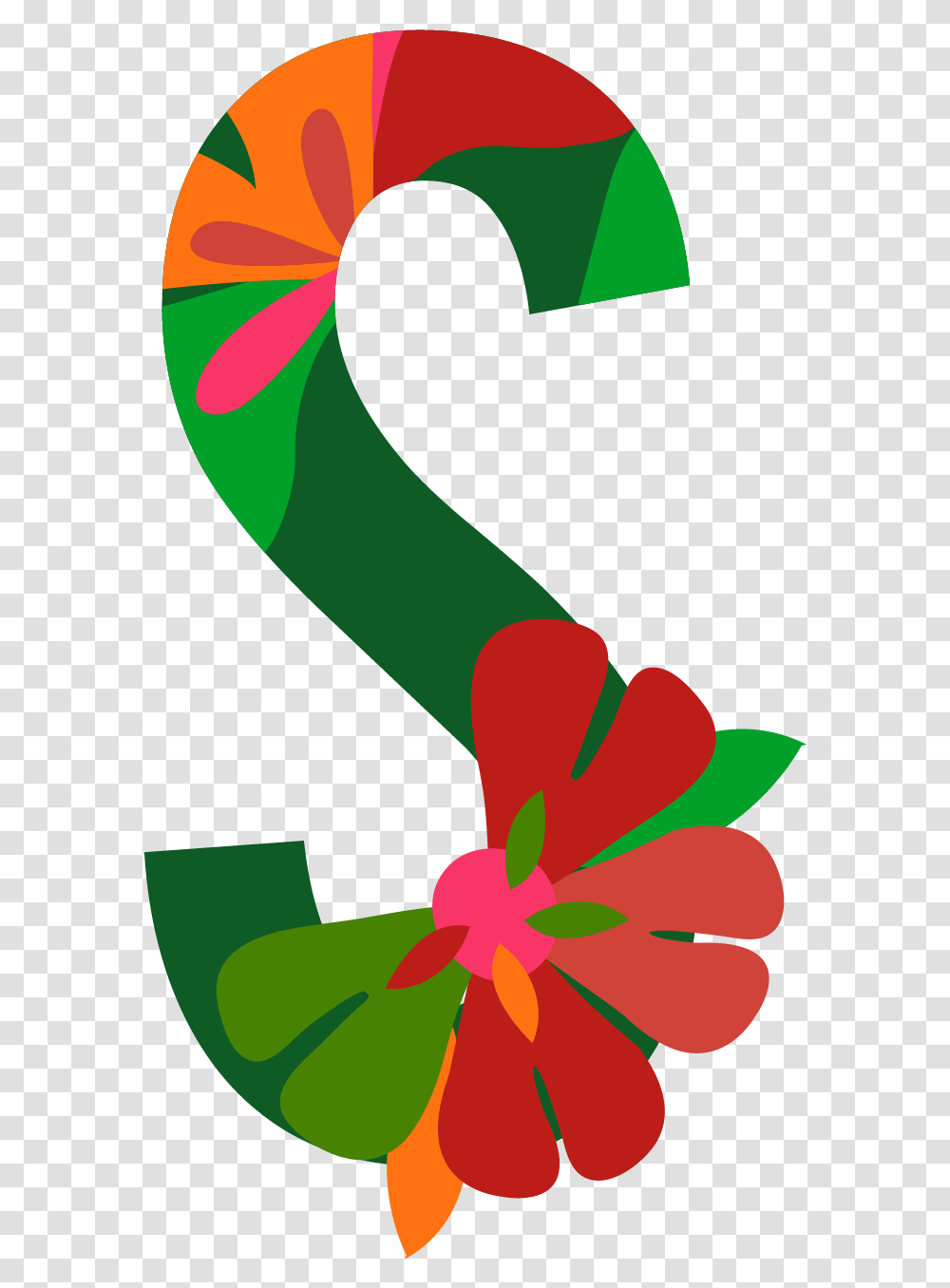 Letter S Image Play S Letter Flower, Gift, Christmas Stocking Transparent Png