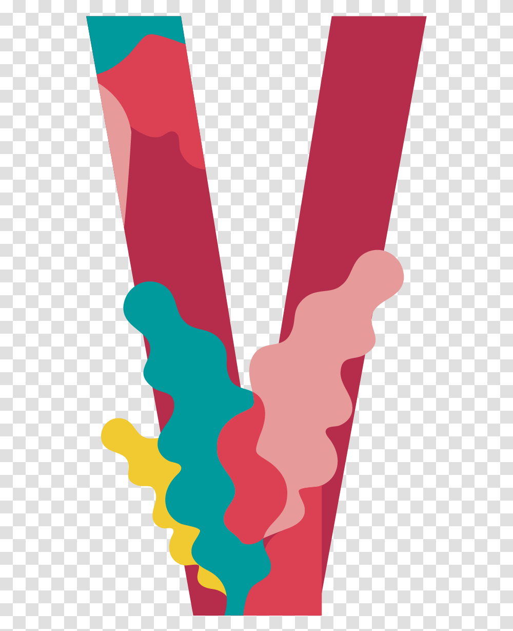 Letter V Image Illustration, Hand, Suspenders Transparent Png