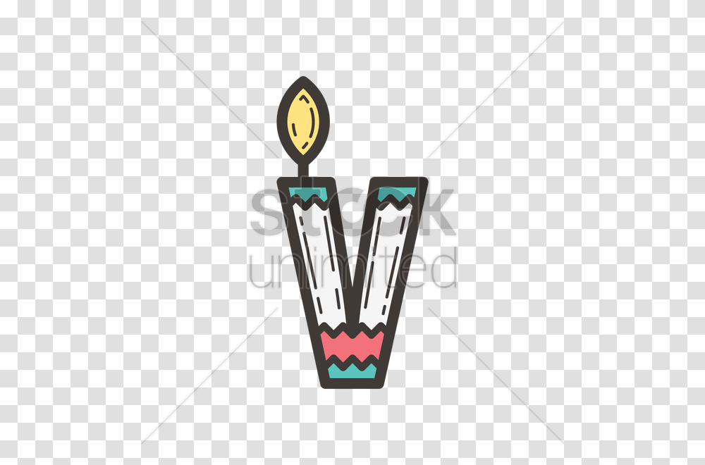 Letter V In Candle Design Vector Image, Dynamite, Weapon, Arrow Transparent Png