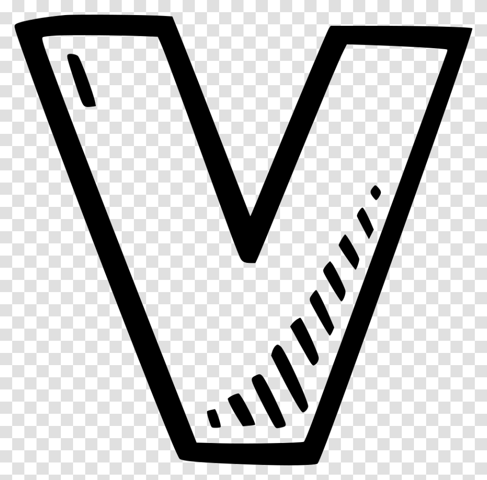 Letter V Pic Arts, Word, Label, Stencil Transparent Png