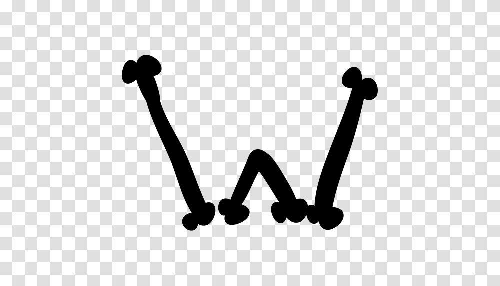 Letter W Of Bones Halloween Filled Typography Icon, Gray, World Of Warcraft Transparent Png
