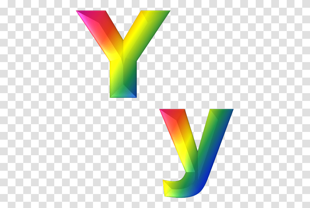 Letter Y 3d Abc Alphabet Rainbow Gradient Bright Graphic Design Transparent Png