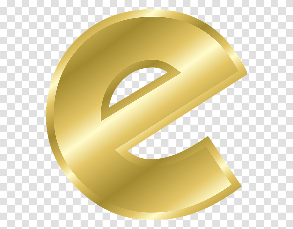 Lettera E 8 Image E In Gold Letters, Lamp, Label, Text, Number Transparent Png