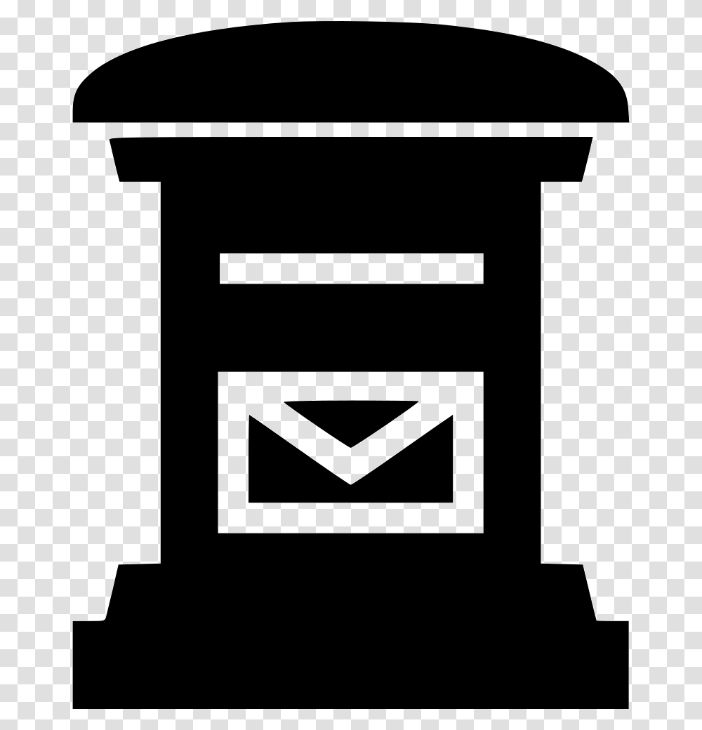 Letterbox Letter Box Icon, Mailbox, Stencil, Silhouette, Postbox Transparent Png