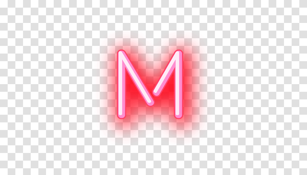 Letterhead Red Neon Letter M, Heart, Alphabet, Hand Transparent Png