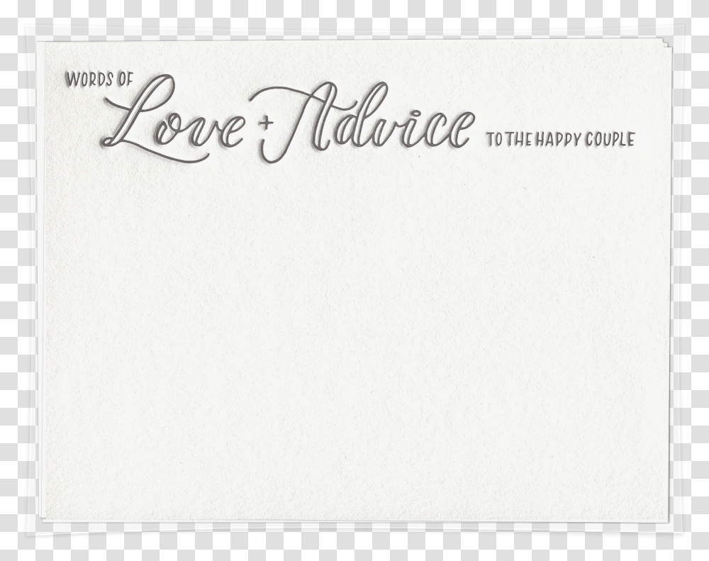 Letterpress Printed Wedding Advice Card Set Display Device, Envelope, Mail, Handwriting Transparent Png