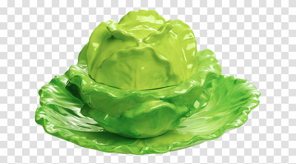 Lettuce Stand Small Iceburg Lettuce, Bowl, Plant, Food, Jelly Transparent Png