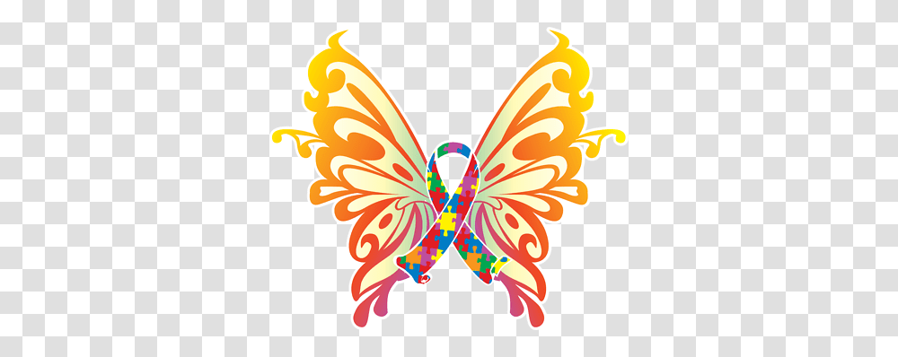 Leukemia Butterfly Clipart, Pattern, Floral Design Transparent Png