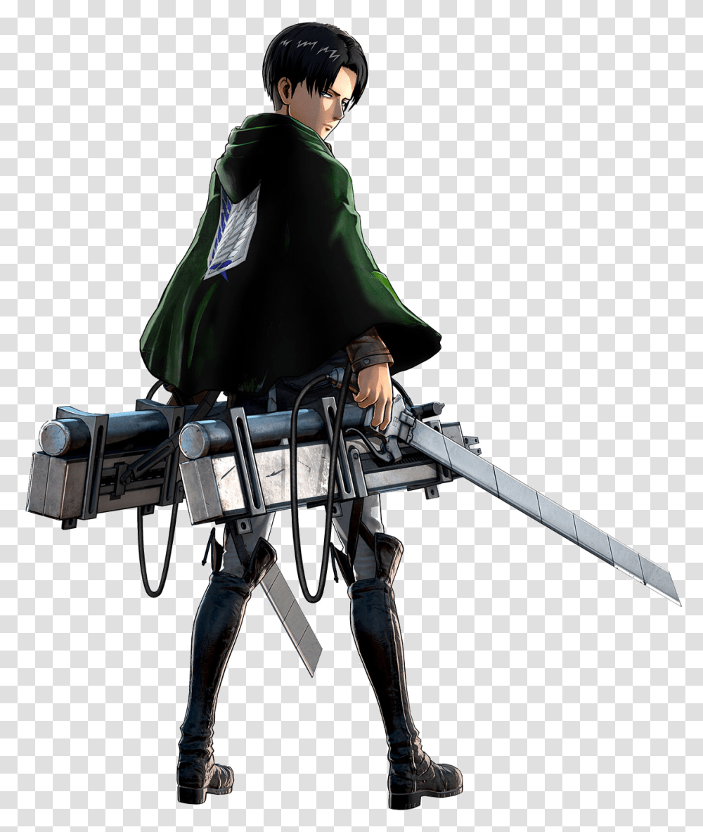 Levi Ackerman Aot Wings Of Freedom Levi, Person, Gun, Weapon Transparent Png