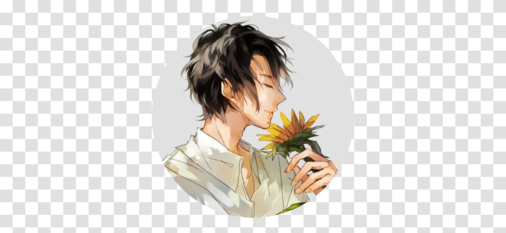 Levi Ackerman Daytime Shooting Star, Person, Smelling, Book, Flower Transparent Png