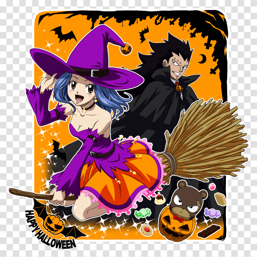 Levy Mcgarden And Gajeel Halloween, Person, Poster, Advertisement, Crowd Transparent Png