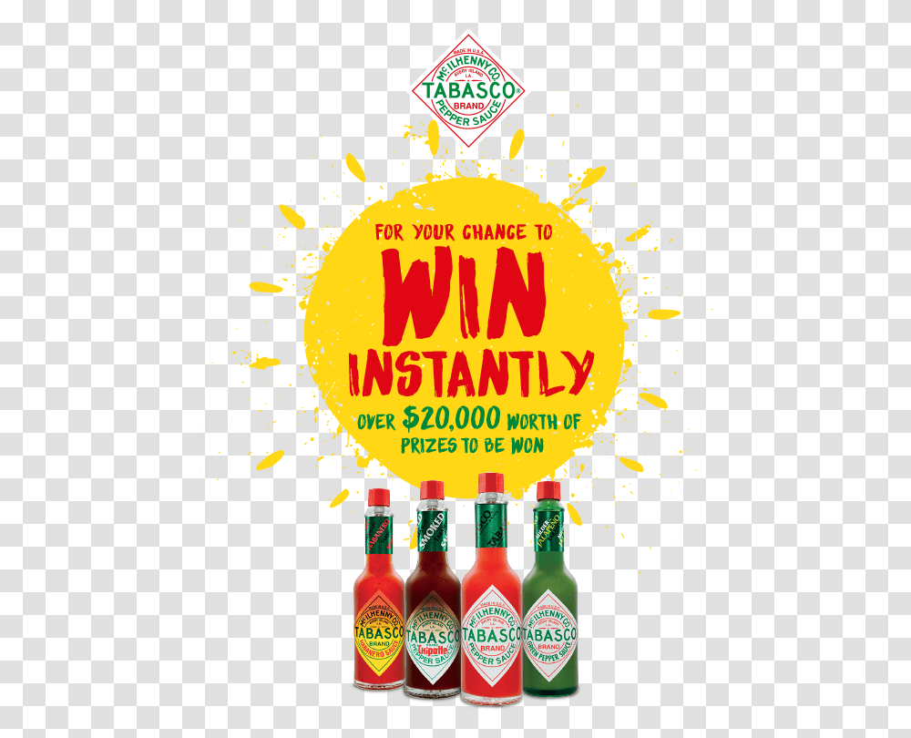 Lewis On Winning The Major Prize Tabasco Sauce, Poster, Advertisement, Flyer, Paper Transparent Png