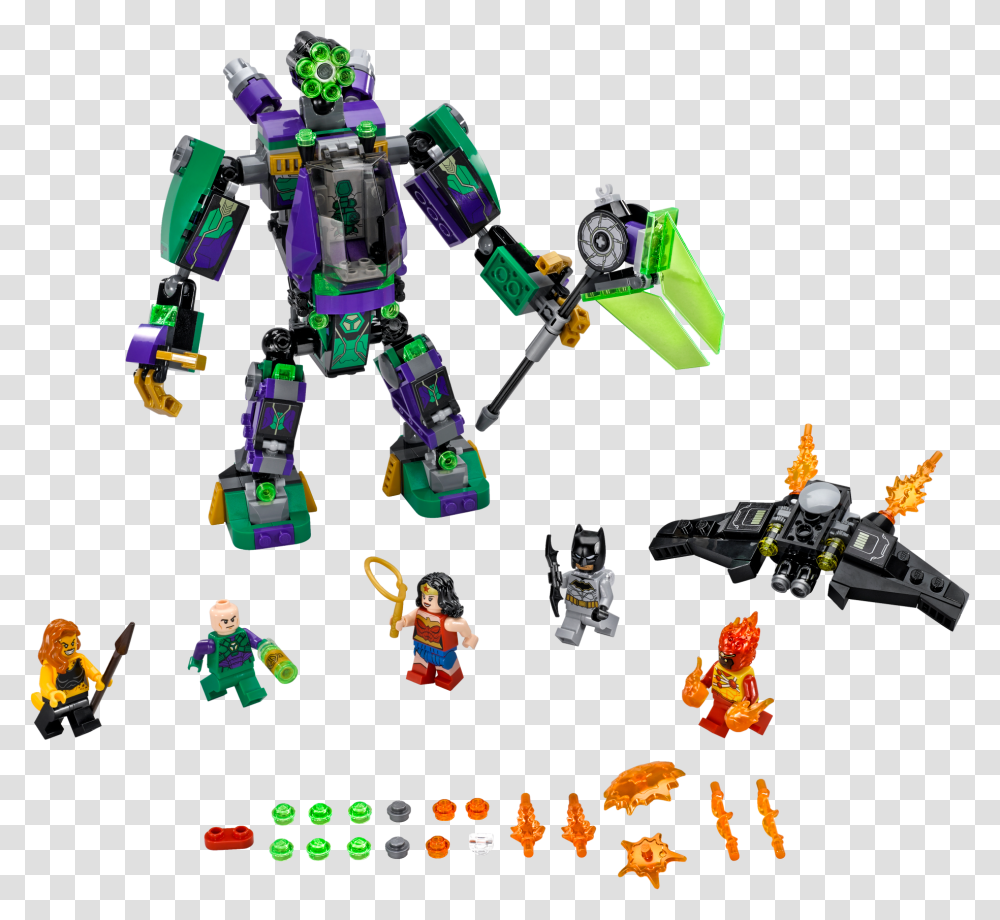 Lex Luthor Mech Takedown Lego Dc Sets 2018, Robot, Person, Human, Toy Transparent Png