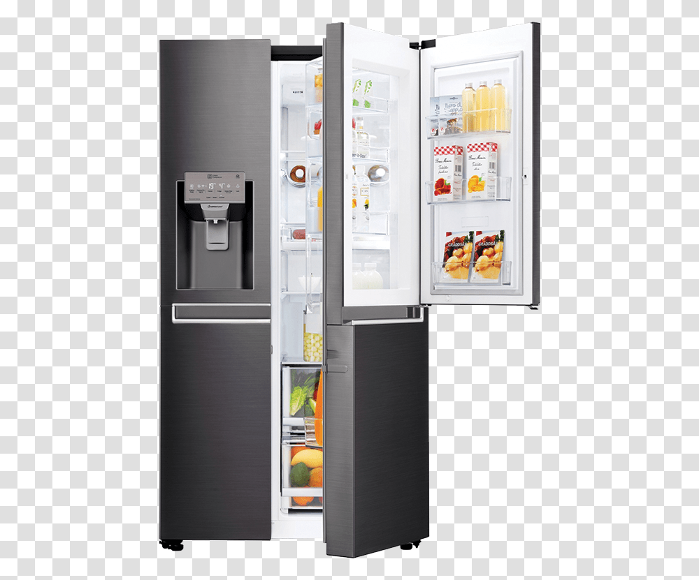 Lg 247 Side By Side, Refrigerator, Appliance, Machine, Kiosk Transparent Png