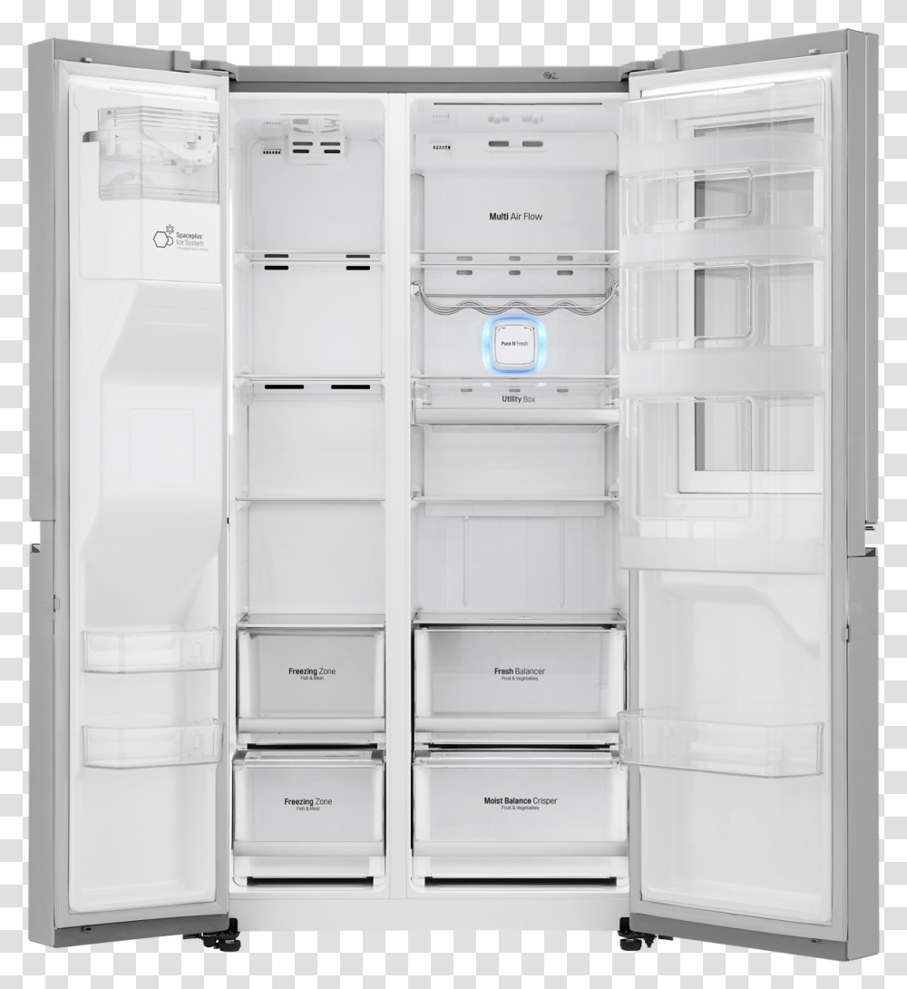 Lg American Style Fridge Freezer Gsx960nsvz Instaview Lg Gsx 961 Neaz, Appliance, Refrigerator Transparent Png