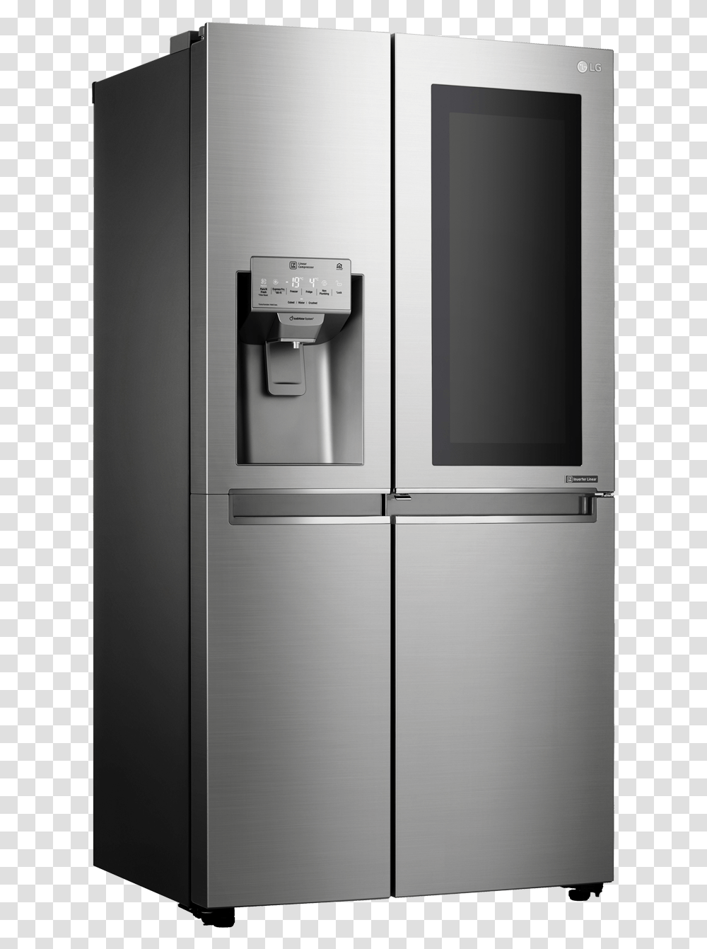 Lg American Style Fridge Freezer Gsx961nsvz Instaview Lg, Appliance, Refrigerator, Door Transparent Png