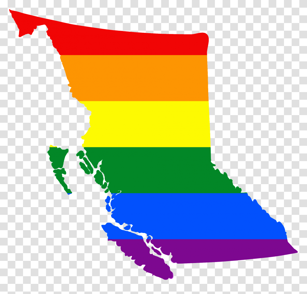 Lgbt Flag Map Of British Columbia, American Flag, Christmas Stocking, Gift Transparent Png