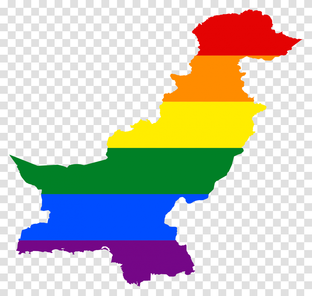 Lgbt Flag Map Of Pakistan Pakistan Map Svg, Diagram, Plot, Person, Human Transparent Png