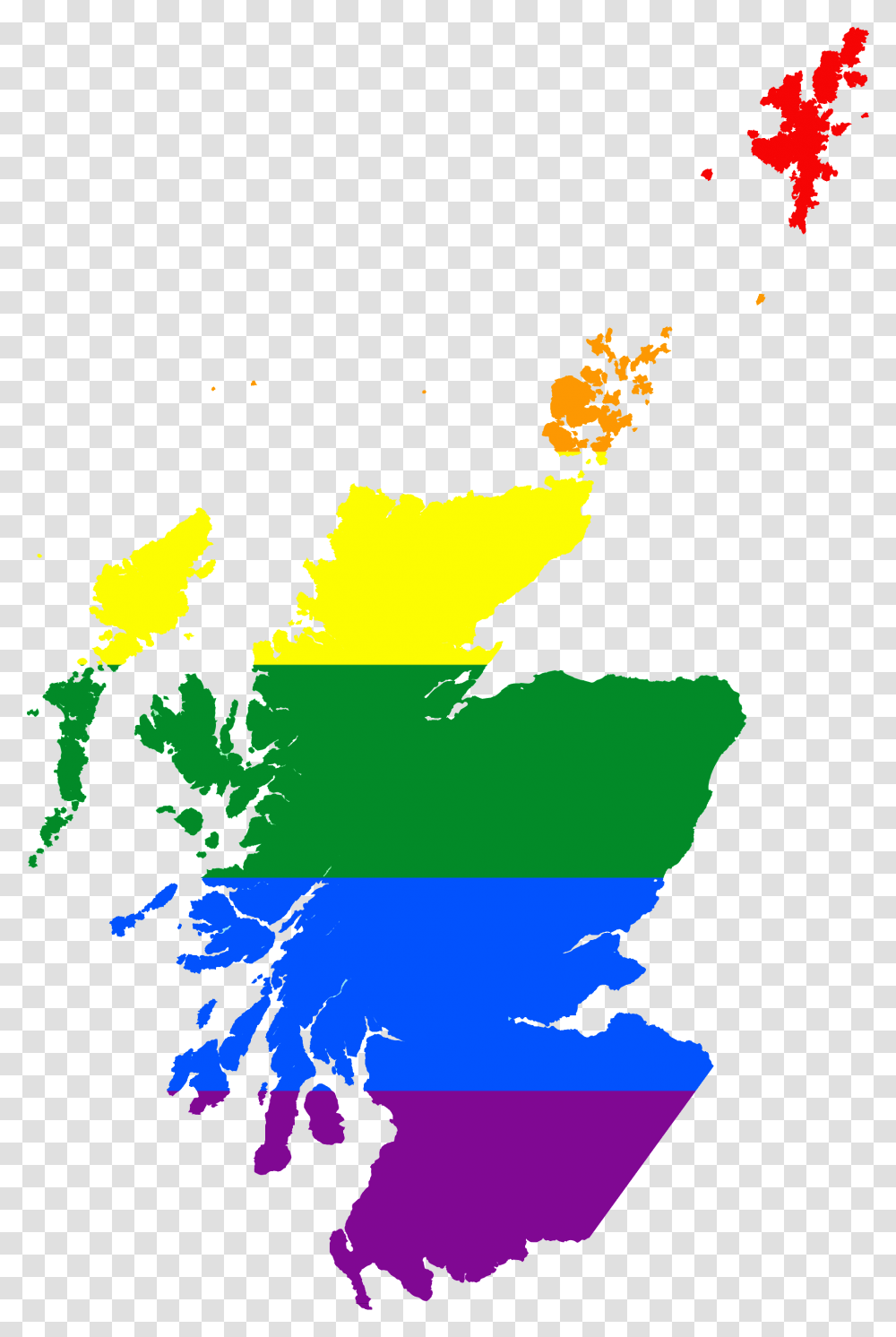 Lgbt Flag Map Of Scotland Population Distribution Of Scotland, Leaf, Plant, Tree, Outdoors Transparent Png