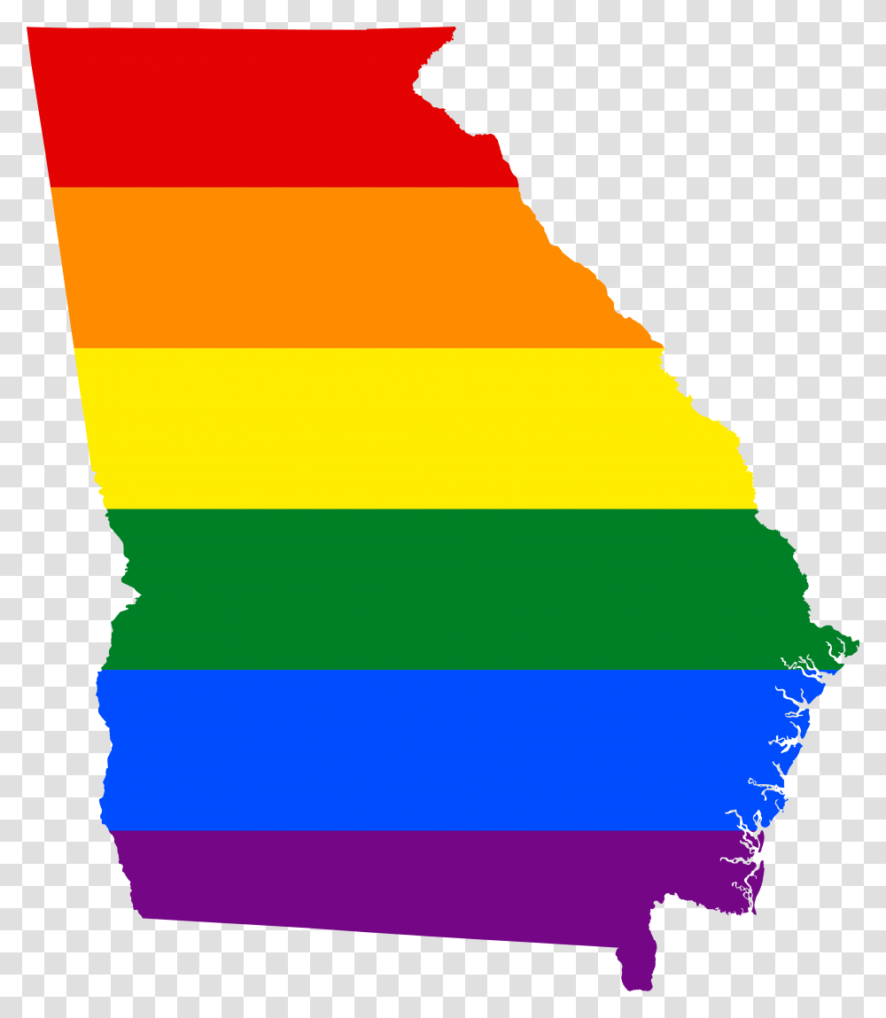 Lgbt Flag Map Of State Of Georgia Background, Lighting Transparent Png