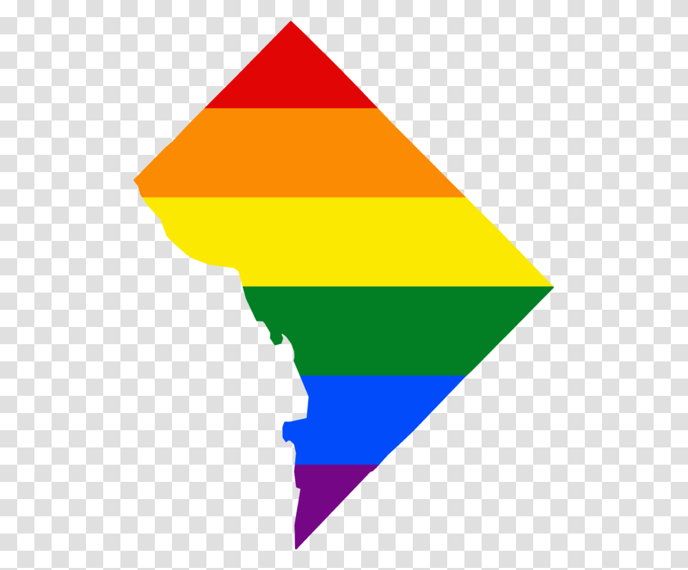 Lgbt Flag Map Of Washington Dc, Triangle, Person, Plot Transparent Png