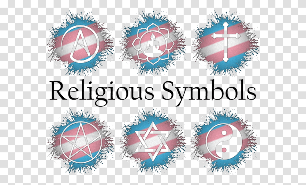 Lgbt Flag Religions Symbols, Pattern, Ornament, Number Transparent Png