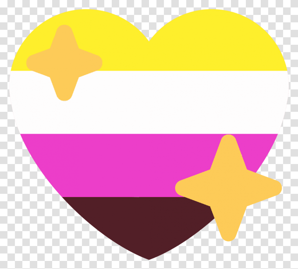 Lgbt Lgbtq Lgbt Lgbtq Lgbtpride Lgbtqpride Pride Non Binary Heart Emoji, Star Symbol Transparent Png